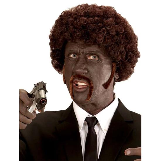 Peluca Pulp Fiction Afro Bigotes y Patillas .. Peluca Pulp Fiction Afro Bigotes y Patillas ..