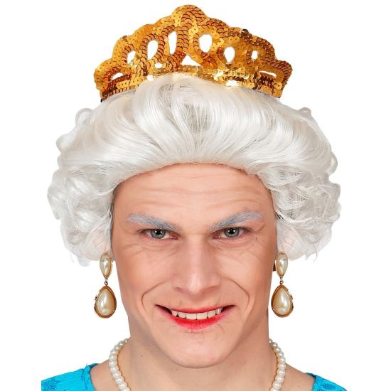 Peluca Reina Madre Inglaterra Peluca Reina Madre Inglaterra