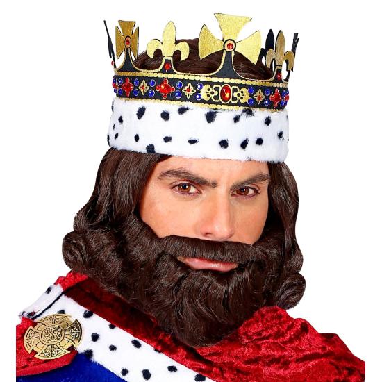 Peluca Rey Medieval con Barba. Peluca Rey Medieval con Barba.