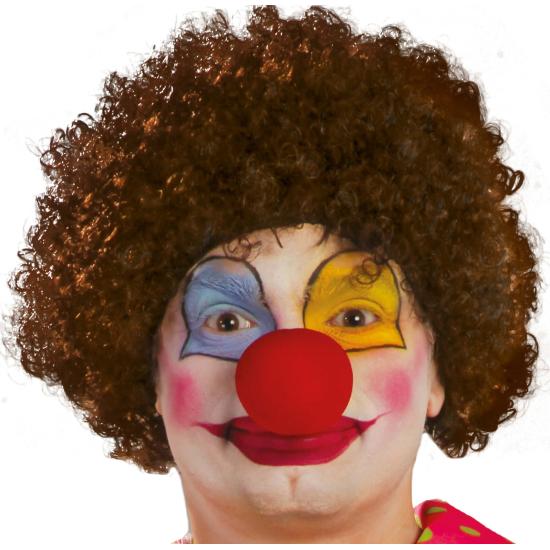 Peluca Rizada Castaña económica a. Peluca Rizada Castaña económica a.