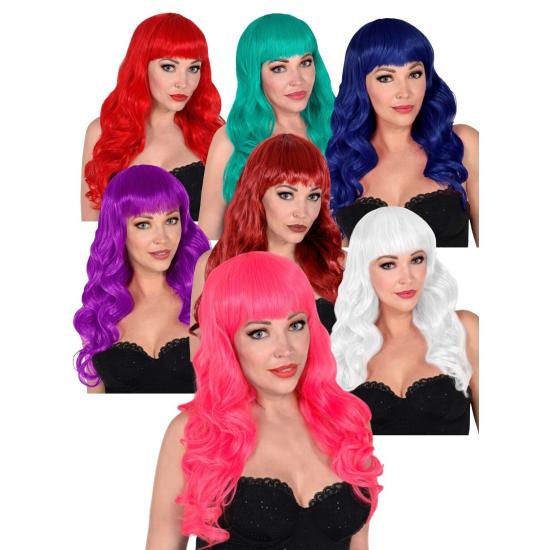 Peluca Rizada Larga Sara Colores surtidos Peluca Rizada Larga Sara Colores surtidos