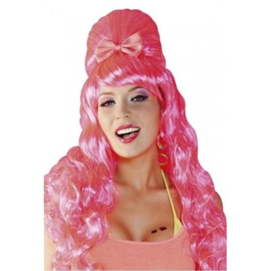 Peluca Rosa Chicle Drag Queen  lazo. Peluca Rosa Chicle Drag Queen  lazo.