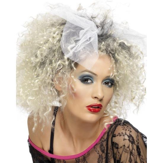 Peluca salvaje años 80 rubia Peluca salvaje años 80 rubia