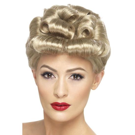 Peluca vintage años 50 rubia Peluca vintage años 50 rubia