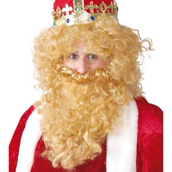 Peluca y Barba disfraces Rey rubio Peluca y Barba disfraces Rey rubio