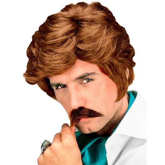 Pelucas Casanova Castaña con Bigote . Pelucas Casanova Castaña con Bigote .
