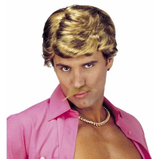 Pelucas Casanova Castaña con Bigote . Pelucas Casanova Castaña con Bigote .