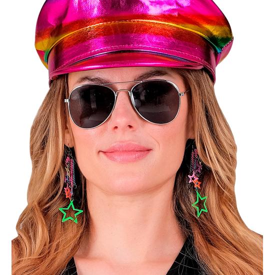 Pendientes Estrella Neón Años 80 Pendientes Estrella Neón Años 80