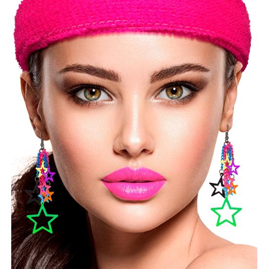 Pendientes Estrella Neón Años 80 Pendientes Estrella Neón Años 80