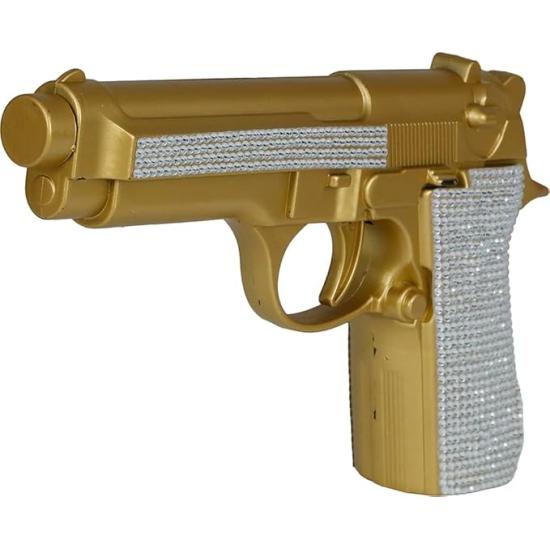 ✨ Pistola de Juguete Dorada con Brillantes