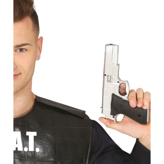 Pistola Disfraz Gris de 22 cms Pistola Disfraz Gris de 22 cms