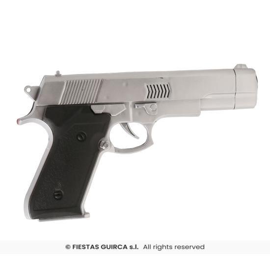 Pistola Disfraz Gris de 22 cms Pistola Disfraz Gris de 22 cms