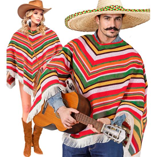 Poncho Mexicano de Algodón para Disfraz Unisex Tallla única Poncho Mexicano de Algodón para Disfraz Unisex Tallla única