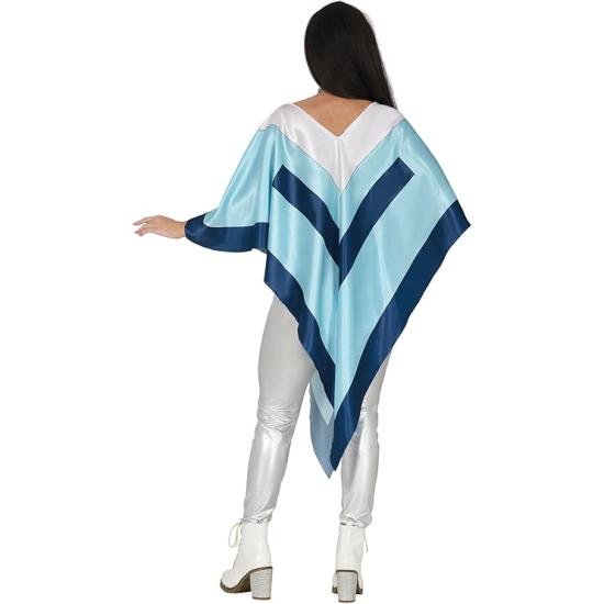 Poncho Super Trouper ABBA para Mujer – Disfraz de los Años 70 Azul para Fiestas, Halloween y Carnaval Poncho Super Trouper ABBA para Mujer – Disfraz de los Años 70 Azul para Fiestas, Halloween y Carnaval