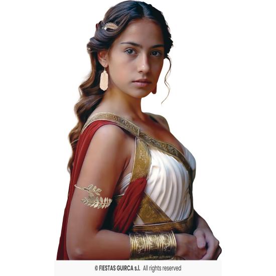 Pulsera Metálica de Laureles - Accesorio de Diosa Griega o Romana