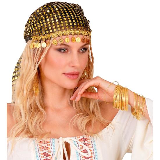 Pulseras Doradas Estilo Gitano – Set de 40 | Widmann 2983B Pulseras Doradas Estilo Gitano – Set de 40 | Widmann 2983B