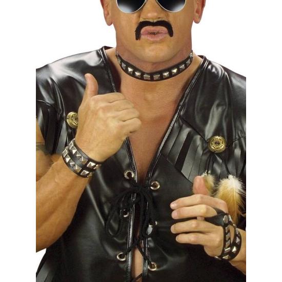 Pulseras tachuelas doble símilpiel  . Pulseras tachuelas doble símilpiel  .