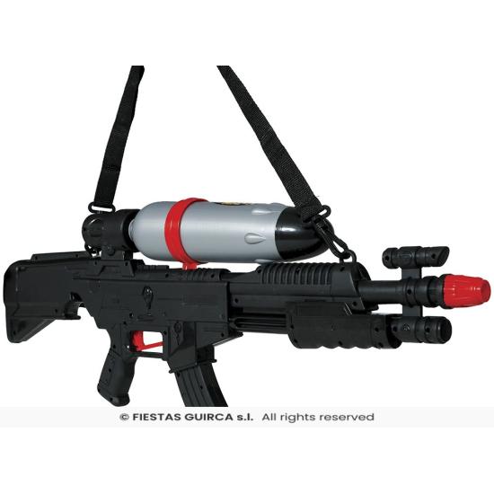 Rifle Lanzador de Agua (72 cm) - Juguete de Arma de Fuego para Fiestas de Verano y Graduación - Ideal para Cumpleaños y Despedidas de Soltero - Niños y Adultos - Negro Plata Rifle Lanzador de Agua (72 cm) - Juguete de Arma de Fuego para Fiestas de Verano y Graduación - Ideal para Cumpleaños y Despedidas de Soltero - Niños y Adultos - Negro Plata