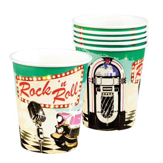 Set 6 Vasos Rock 'n Roll Grease Set 6 Vasos Rock 'n Roll Grease