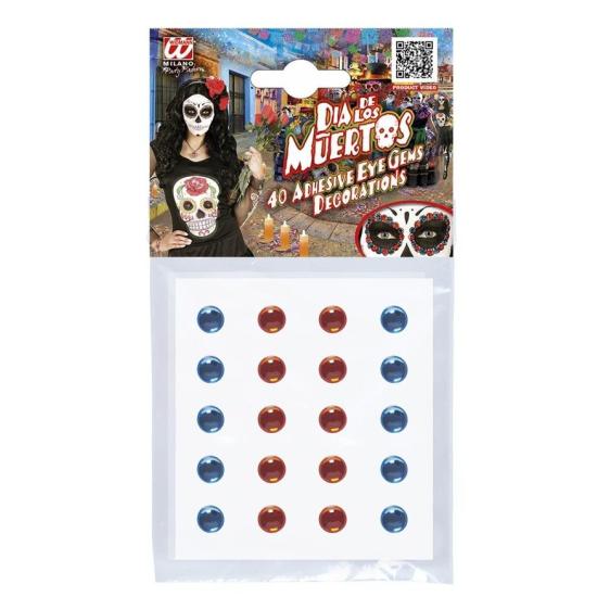 Set de 40 Gemas Adhesivas decorativas Ojos Azul/Ámbar Set de 40 Gemas Adhesivas decorativas Ojos Azul/Ámbar
