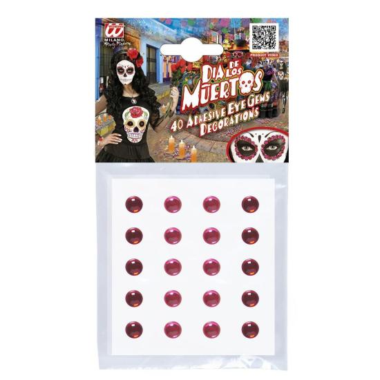 Set de 40 Gemas Adhesivas decorativas Ojos Rojo / Rosa Set de 40 Gemas Adhesivas decorativas Ojos Rojo / Rosa