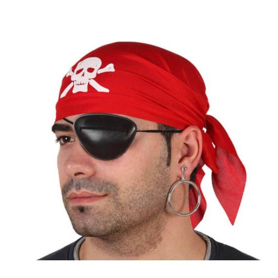 Set de Accesorios de Pirata para Adultos - Bandana, Parche y Pendiente Set de Accesorios de Pirata para Adultos - Bandana, Parche y Pendiente