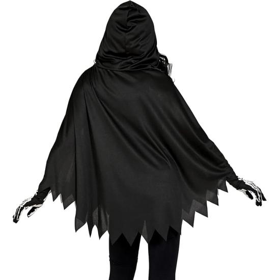 SKELETON – Poncho con Capucha y Estampado de Huesos SKELETON – Poncho con Capucha y Estampado de Huesos