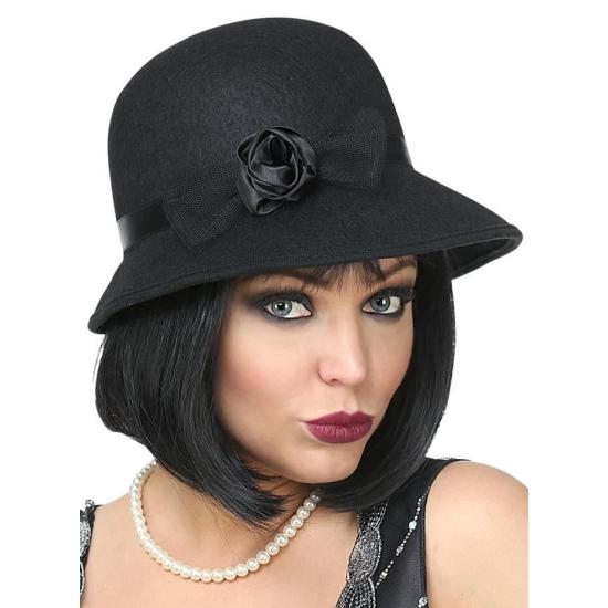 Sombrero Años 20 Negro Sombrero Años 20 Negro