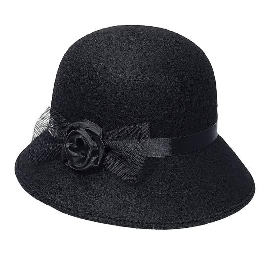 Sombrero Años 20 Negro Sombrero Años 20 Negro