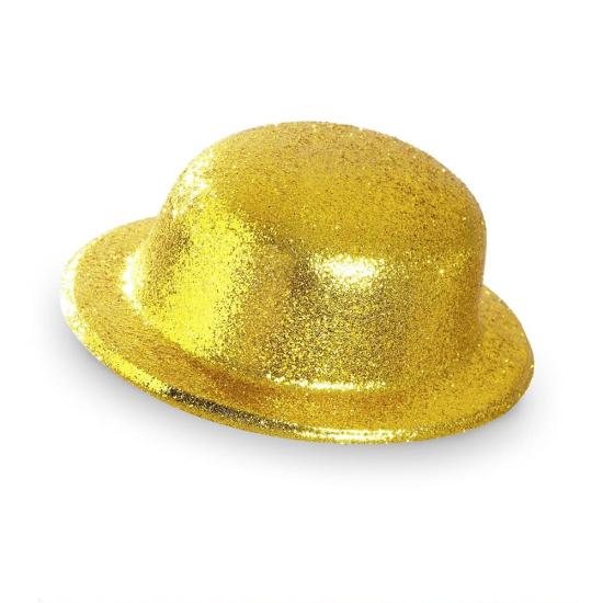 Sombrero Bombin Oro Brillante Sombrero Bombin Oro Brillante
