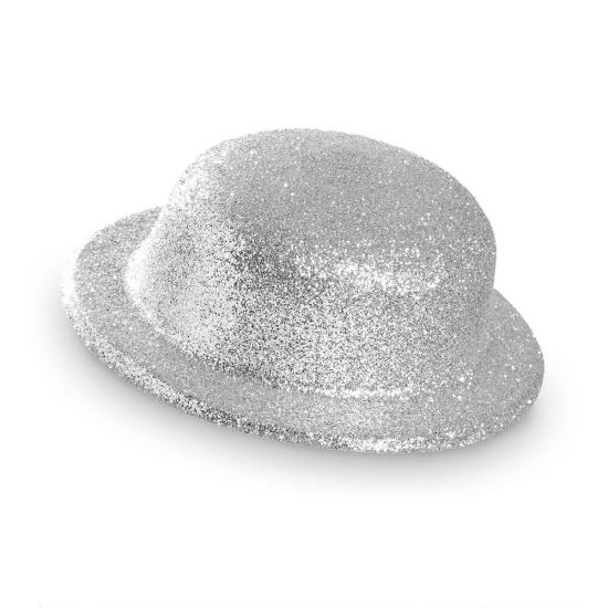 Sombrero Bombin Plata Brillante Sombrero Bombin Plata Brillante