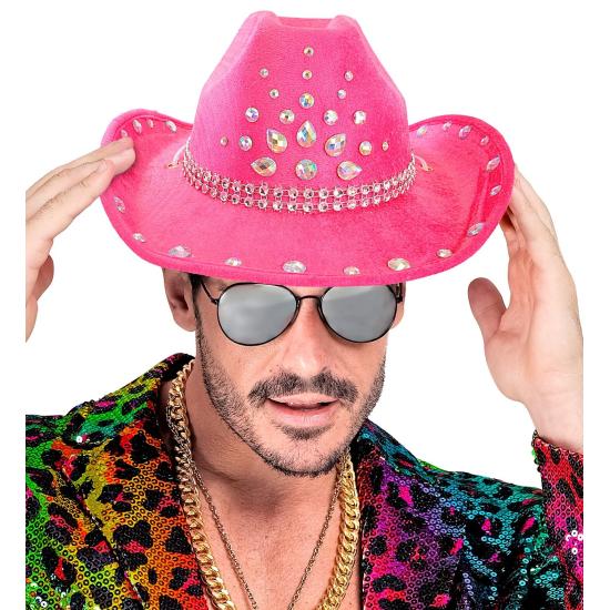 Sombrero Cowboy con Brillantes para Fiesta o Disfraz – Adulto Unisex Sombrero Cowboy con Brillantes para Fiesta o Disfraz – Adulto Unisex