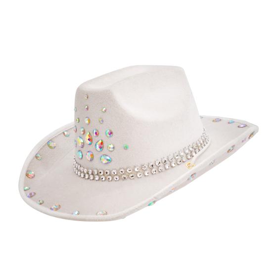 Sombrero Cowboy con Brillantes para Fiesta o Disfraz – Adulto Unisex Sombrero Cowboy con Brillantes para Fiesta o Disfraz – Adulto Unisex