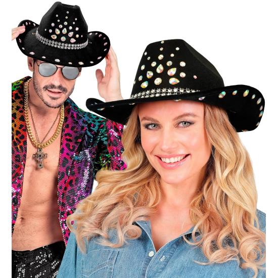 Sombrero Cowboy con Brillantes para Fiesta o Disfraz – Adulto Unisex Sombrero Cowboy con Brillantes para Fiesta o Disfraz – Adulto Unisex