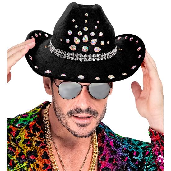 Sombrero Cowboy con Brillantes para Fiesta o Disfraz – Adulto Unisex Sombrero Cowboy con Brillantes para Fiesta o Disfraz – Adulto Unisex