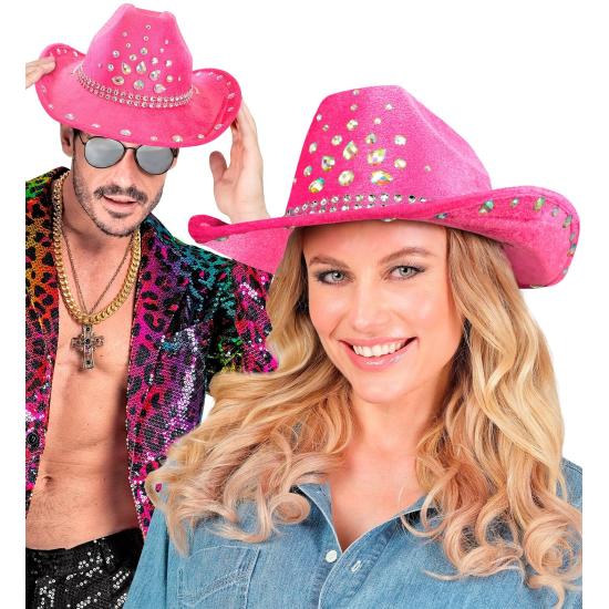 Sombrero Cowboy con Brillantes para Fiesta o Disfraz – Adulto Unisex Sombrero Cowboy con Brillantes para Fiesta o Disfraz – Adulto Unisex