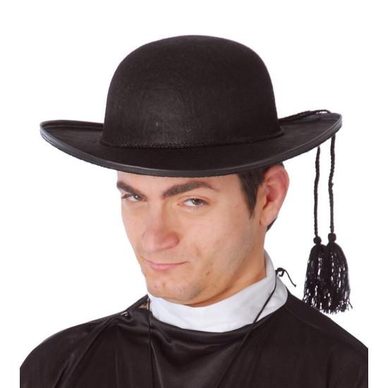 Sombrero cura fieltro negro Sombrero cura fieltro negro