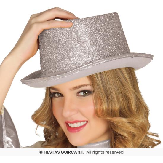 Sombrero de Copa Brillante – Dorado o Plateado (Adulto) Sombrero de Copa Brillante – Dorado o Plateado (Adulto)