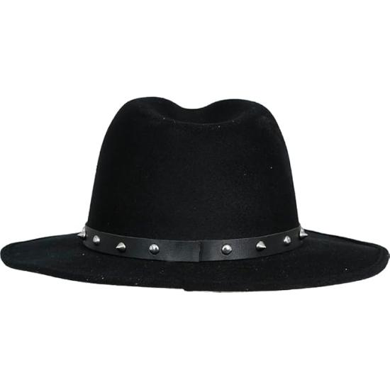 Sombrero de Fieltro Negro con Remaches Sombrero de Fieltro Negro con Remaches