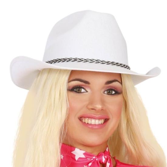Sombrero de pistolero del Oeste blanco Sombrero de pistolero del Oeste blanco