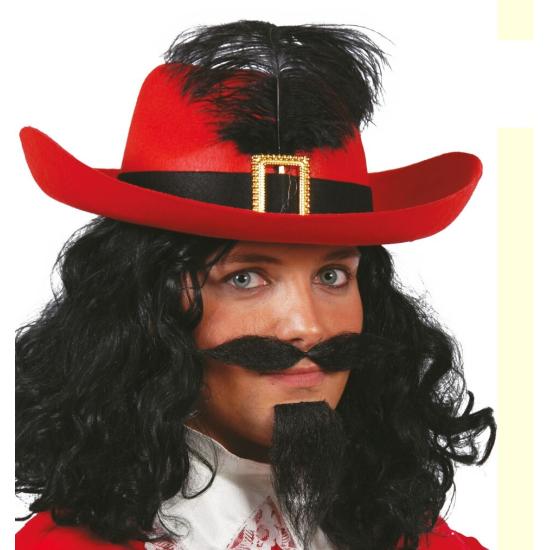 Sombrero Fieltro Mosquetero rojo Sombrero Fieltro Mosquetero rojo