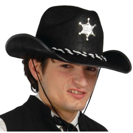 Sombrero fieltro Sheriff color Negro Sombrero fieltro Sheriff color Negro
