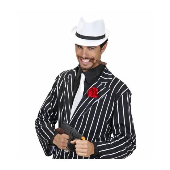 Sombrero de los años 20, negro, con abalorios y flor Sombrero de los años 20, negro, con abalorios y flor