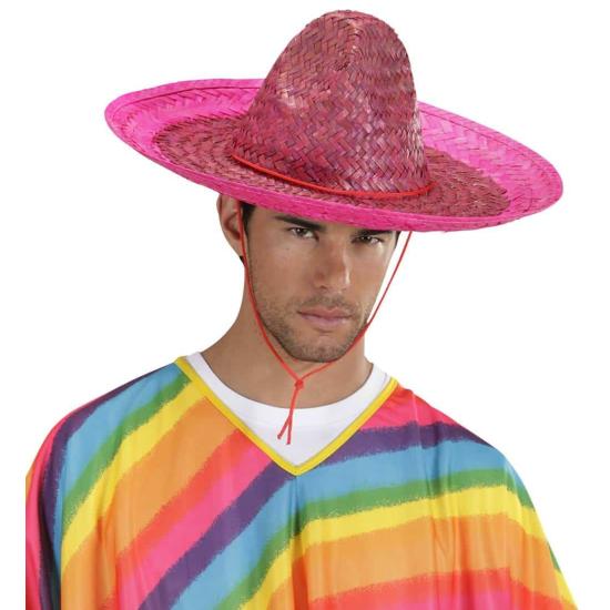 Sombrero Mexicano Rosa de 48 cms . Sombrero Mexicano Rosa de 48 cms .