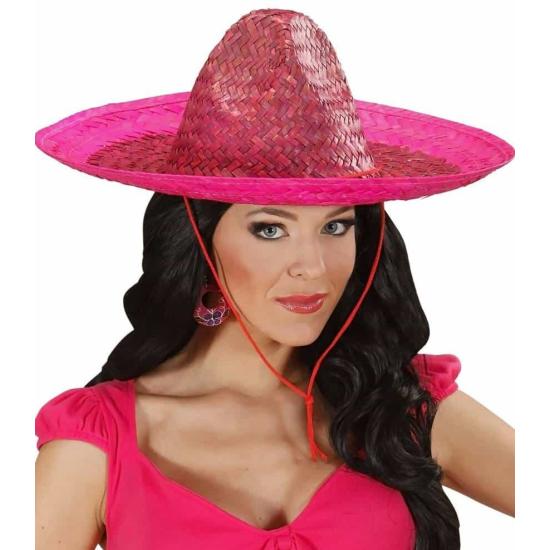 Sombrero Mexicano Rosa de 48 cms . Sombrero Mexicano Rosa de 48 cms .