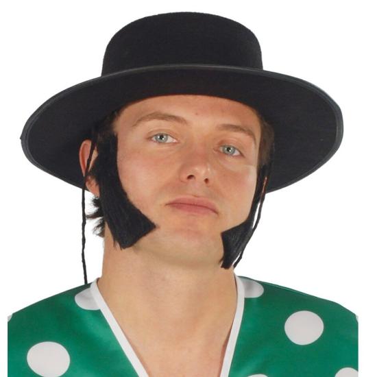 Sombrero Negro Cordobés con cordón para atar Sombrero Negro Cordobés con cordón para atar
