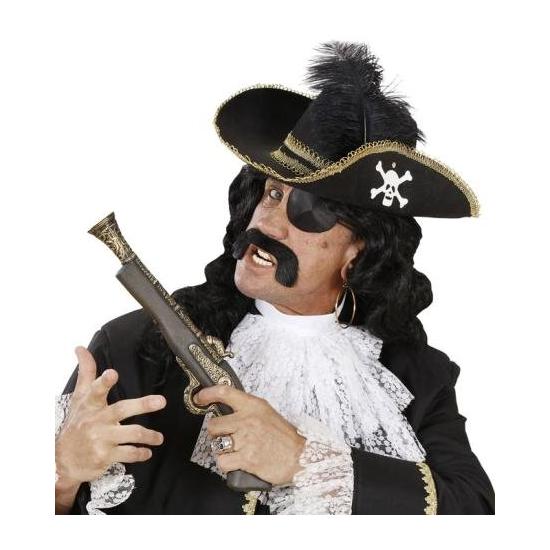 Sombrero de pirata con Calavera y Pluma  . Sombrero de pirata con Calavera y Pluma  .