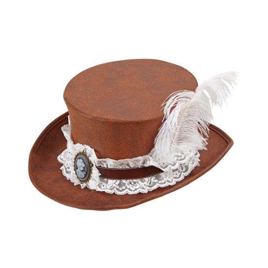 Sombrero Steampunk Cuero envejecido Sombrero Steampunk Cuero envejecido