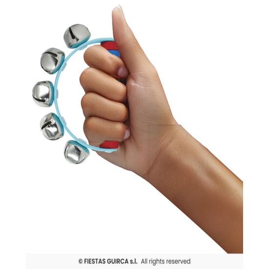 Sonajero de Cascabeles de Madera (9x11 cm) - Instrumento Musical Infantil con Asa de Colores - Ideal para Navidad, Fiestas y Animación Sonajero de Cascabeles de Madera (9x11 cm) - Instrumento Musical Infantil con Asa de Colores - Ideal para Navidad, Fiestas y Animación