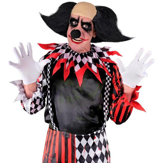 Tocado de Payaso Siniestro con Pelo Negro Tocado de Payaso Siniestro con Pelo Negro